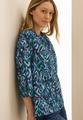 Bedruckte Baumwollbluse L - Universal Blue