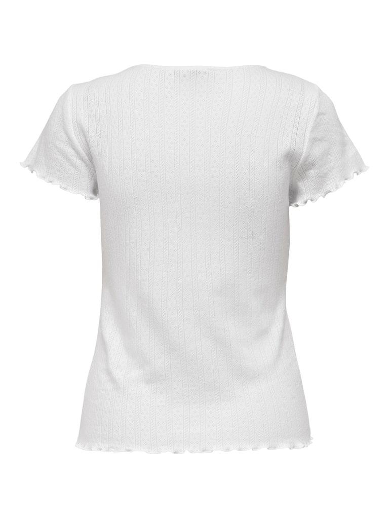 ONLCARLOTTA S/S TOP JRS NOOS XS Enger Schnitt - White