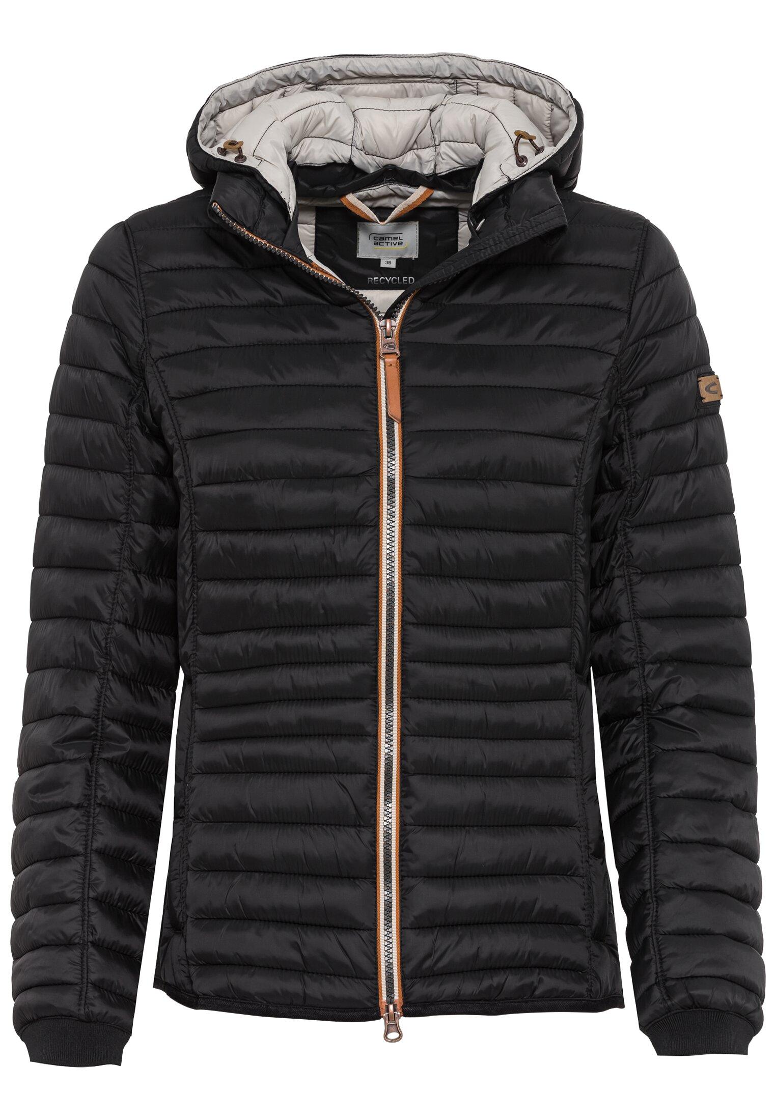 Leicht wattierte Steppjacke aus recyeltem Polyamid 36 Regular Fit - Black