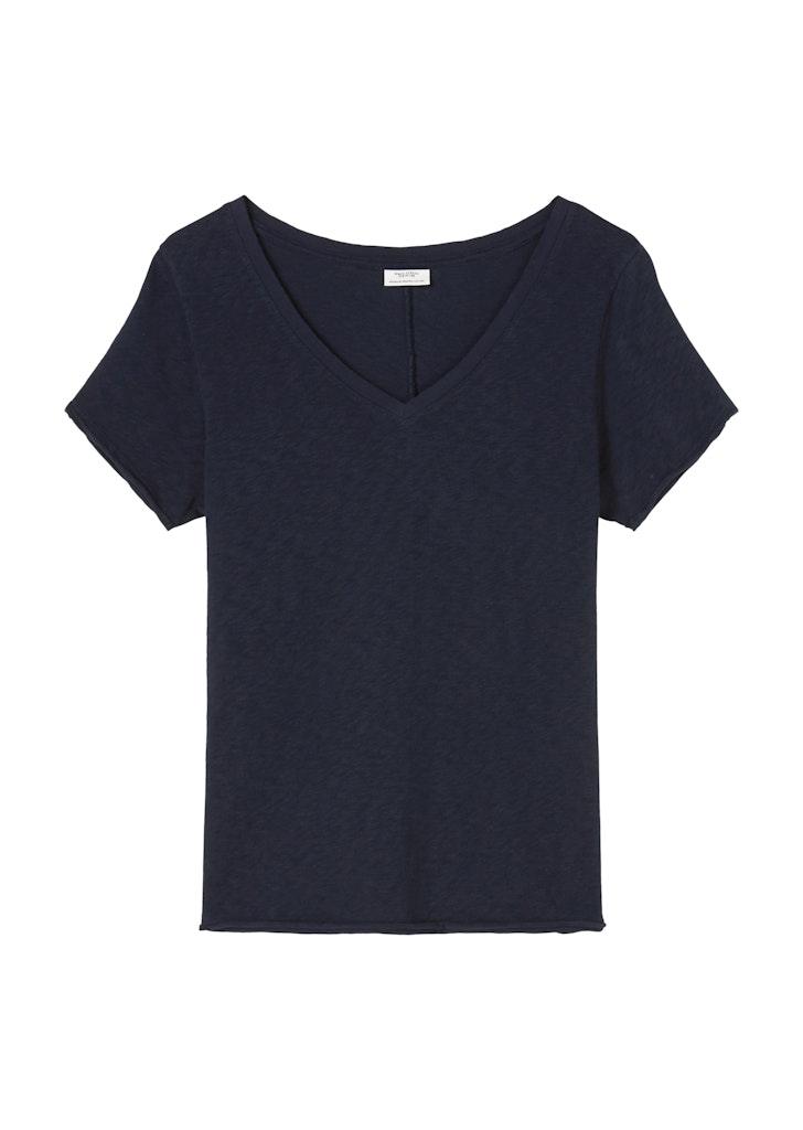 V-Neck-T-Shirt regular Blau M