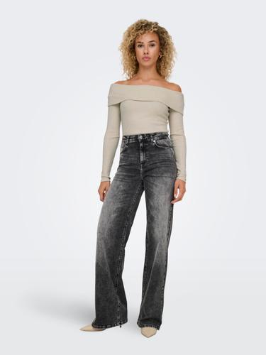 ONLPIPER L/S OFF SHOULDER TOP JRS M Normal geschnitten - Birch