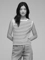 VIMALU RIB S/L O-NECK KNIT TOP L Normal geschnitten - Sandshell