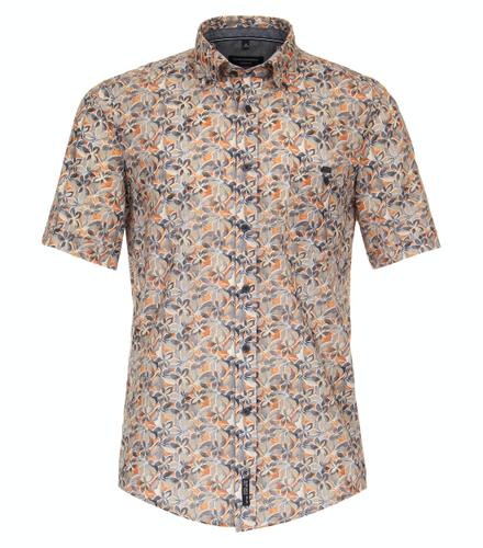Freizeithemd Kurzarm M Casual Fit Short - Orange