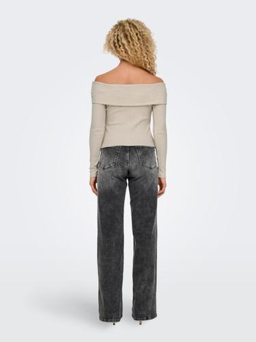 ONLPIPER L/S OFF SHOULDER TOP JRS XL Normal geschnitten - Birch