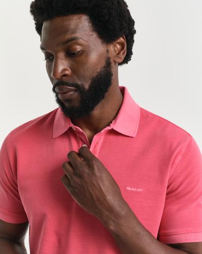 Sunfaded Piqué Poloshirt Rot, Rosa M