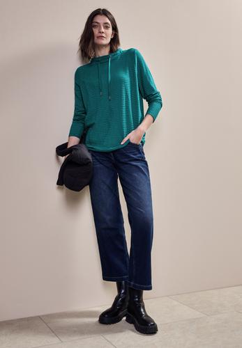 Strukturshirt XXL - Petrol Green