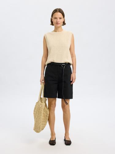SLFVIENNA HW WIDE SHORTS 40 Normal geschnitten - Black
