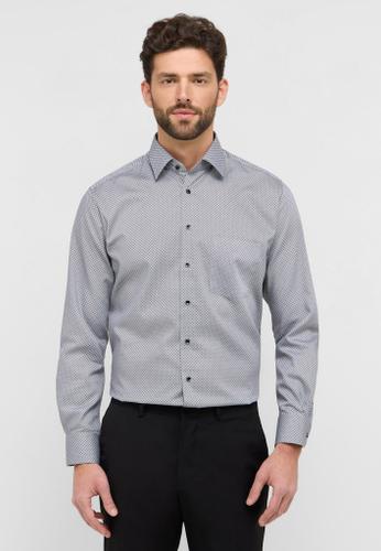 Hemd Twill Langarm Grau 40/Langarm - 65cm