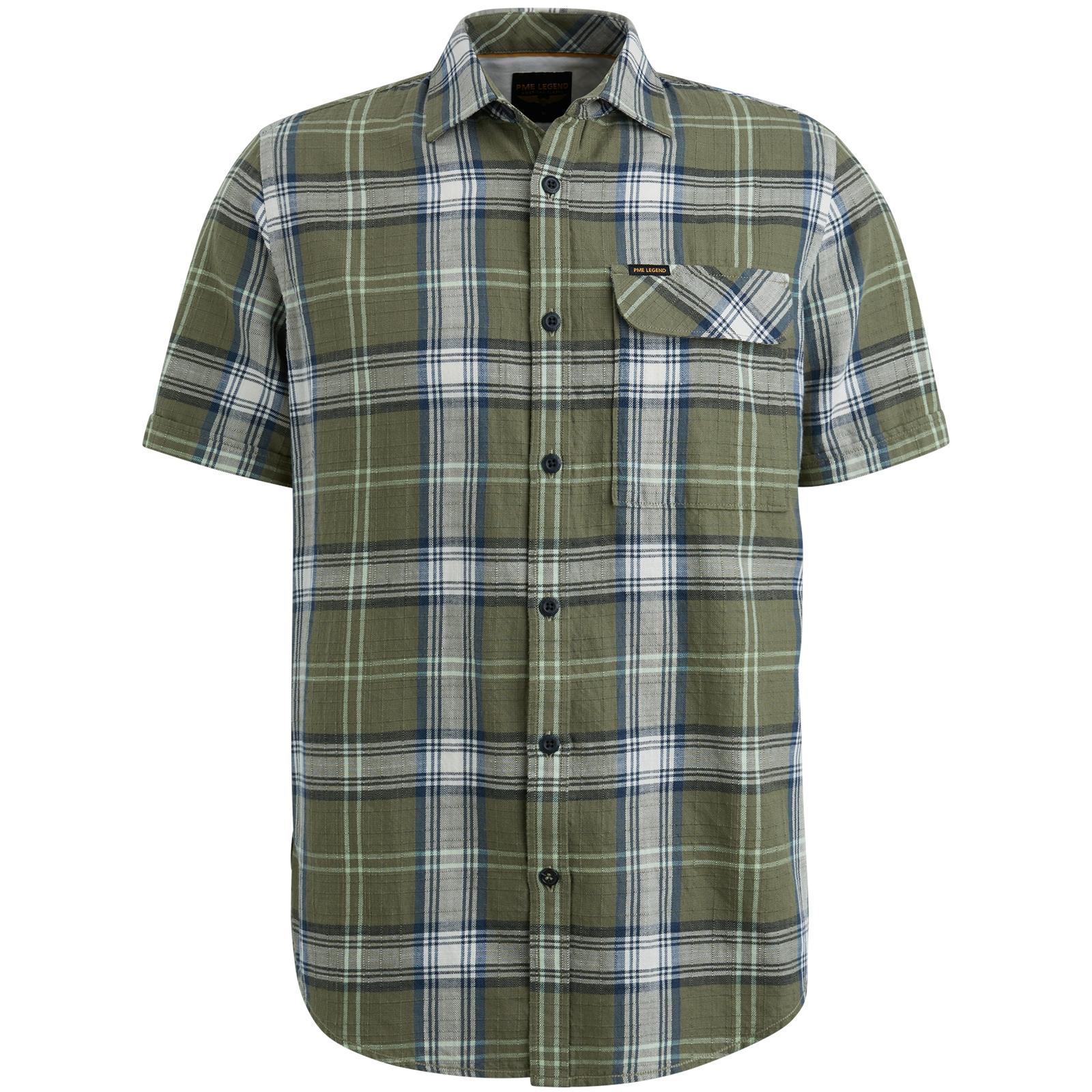 Slub Check Moby M Regular Fit - Deep Lichen Green