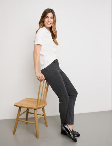 5-Pocket Jeans SOL꞉INE BEST4ME Slim Fit Kurzgröße 38S Slim Fit - Black Black Denim