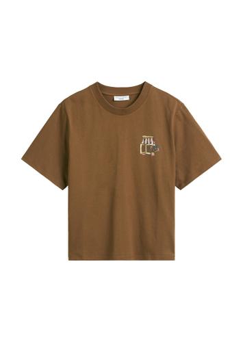 DfC T-Shirt relaxed L Relaxed Fit - Melted Chocolate