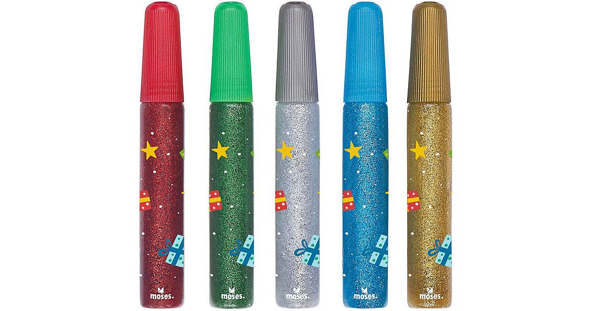 Glitzer-Dekokleber im Set bunt