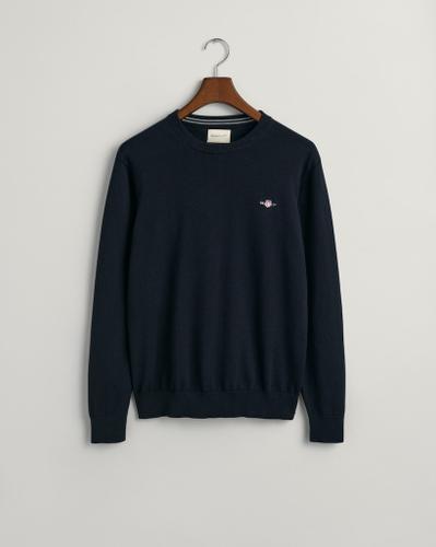 Classic Rundhalspullover aus Baumwolle Blau XL