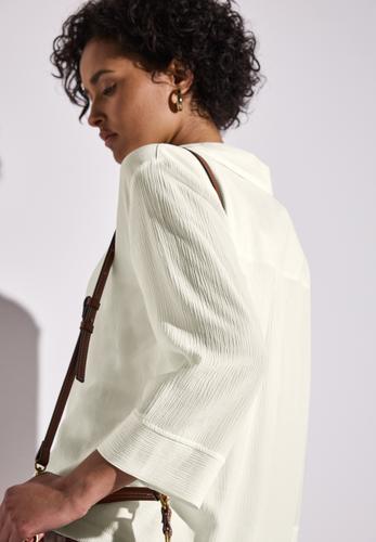 Crinkle-Hemdbluse 36 - Off White