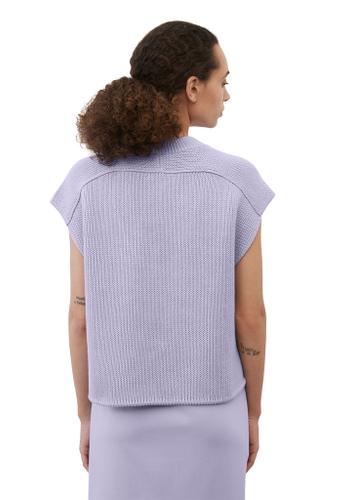 Ärmelloser V-Neck-Pullover S - Lavender Field