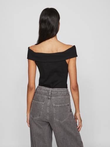 VISAHIA OFF SHOULDER TOP M Normal geschnitten - Black