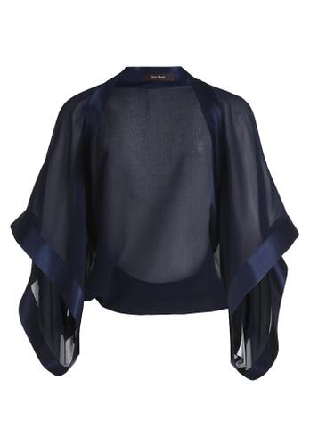 Chiffonstola Blau M