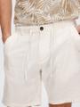 SLHREGULAR-BRODY LINEN SHORTS NOOS Weiß S