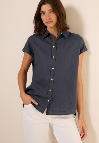 Leinen-Hemdbluse L - Volcanic Grey