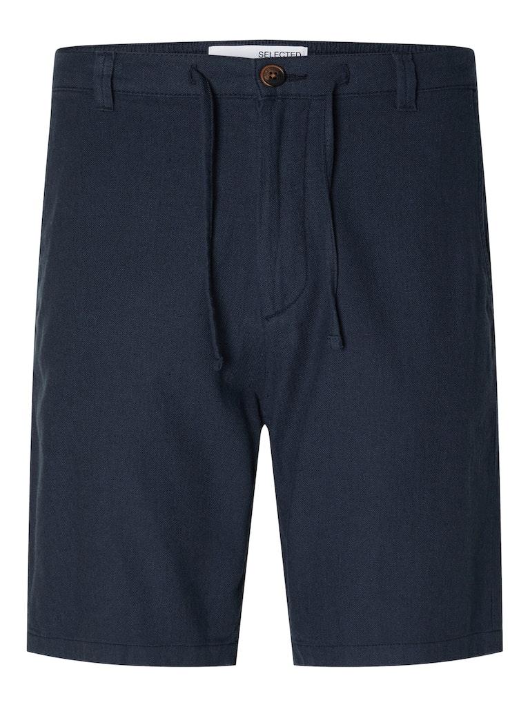 SLHREGULAR-BRODY LINEN SHORTS NOOS Blau L