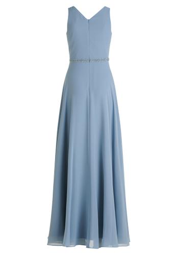 Abendkleid 42 Ausgestellt - Light Steel Blue