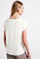 Leinen-Look T-Shirt 36 - Off White