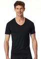 Shirt V-Ausschnitt 8 - Schwarz