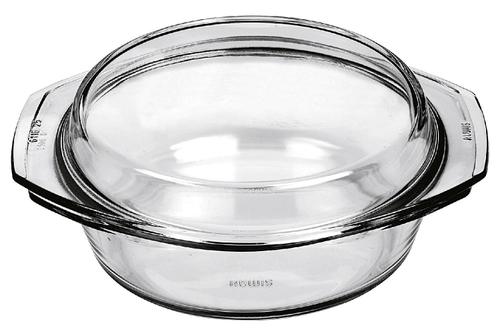 Glaskochschüssel rund mit Deckel 1,5L
