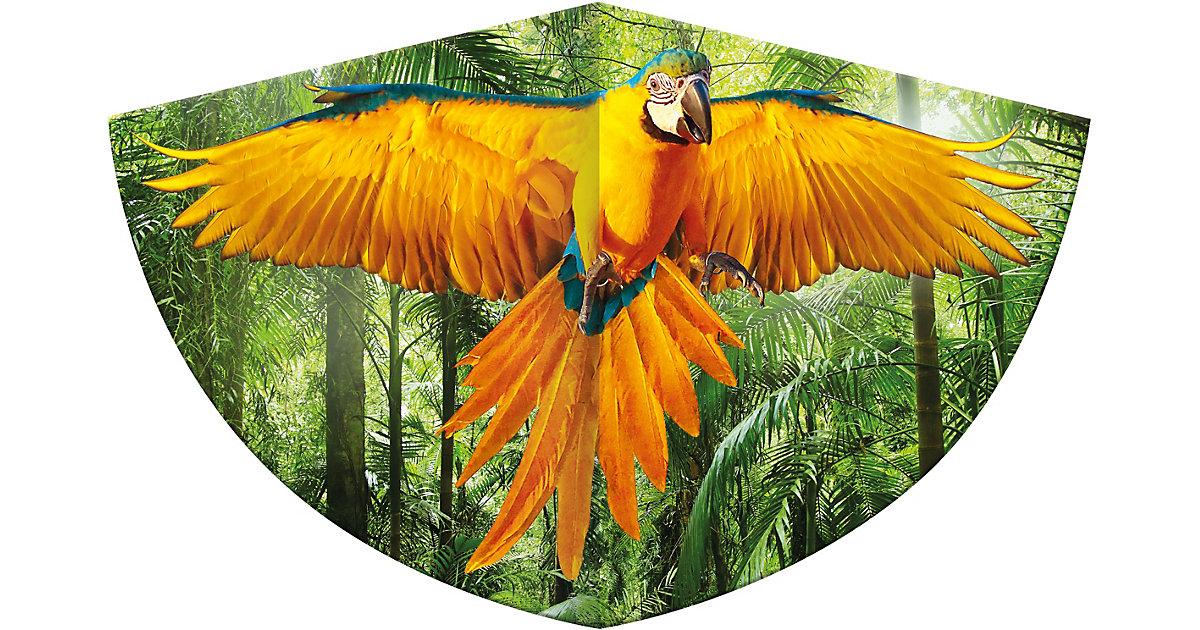 Papagei Kinderdrachen orange/grün