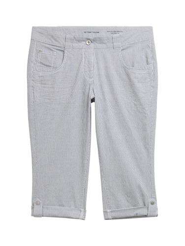 Tapered Relaxed Capri Hose 46 Tapered Fit - Delicate Navy White Stripe