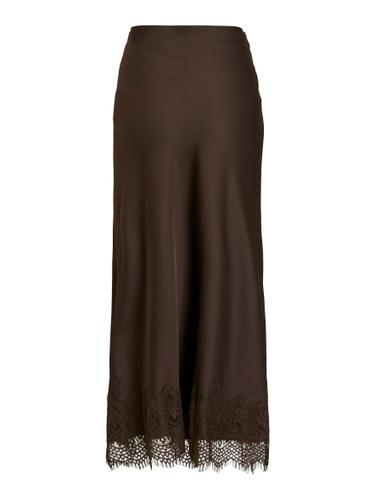 VIELLETTE HW ANKLE LACE SKIRT - NOOS 36 - Coffee Bean