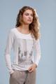 Langarmshirt mit Atelier-Druck 44 - Off-white