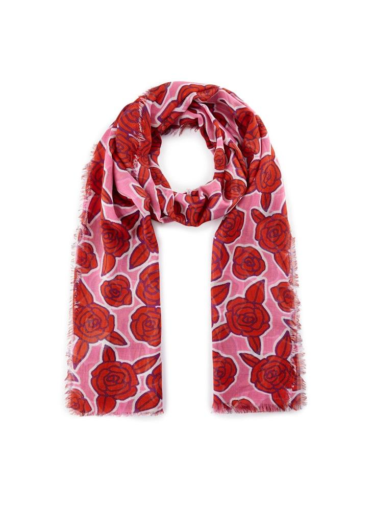 Softer Schal aus feinem Bambus mit Blumenmuster one size
