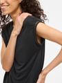 VIMODALA C/S O-NECK DETAIL TOP - NOOS S Normal geschnitten - Black