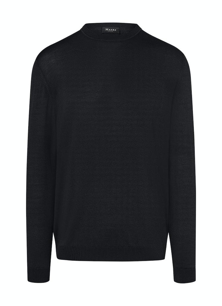 Pullover Rundhals 1/1 Arm Schwarz 52