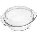 Glaskochschüssel rund mit Deckel 1,5L