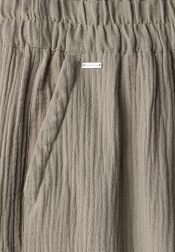 Wide Leg Musselin Hose 34/30 - Cool Ivory