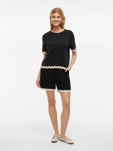 VICALISA O-NECK 2/4 TOP L Normal geschnitten - Black Beauty