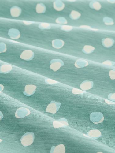 T-Shirt mit Rundhalsausschnitt M Regular Fit - Green Blue Dots