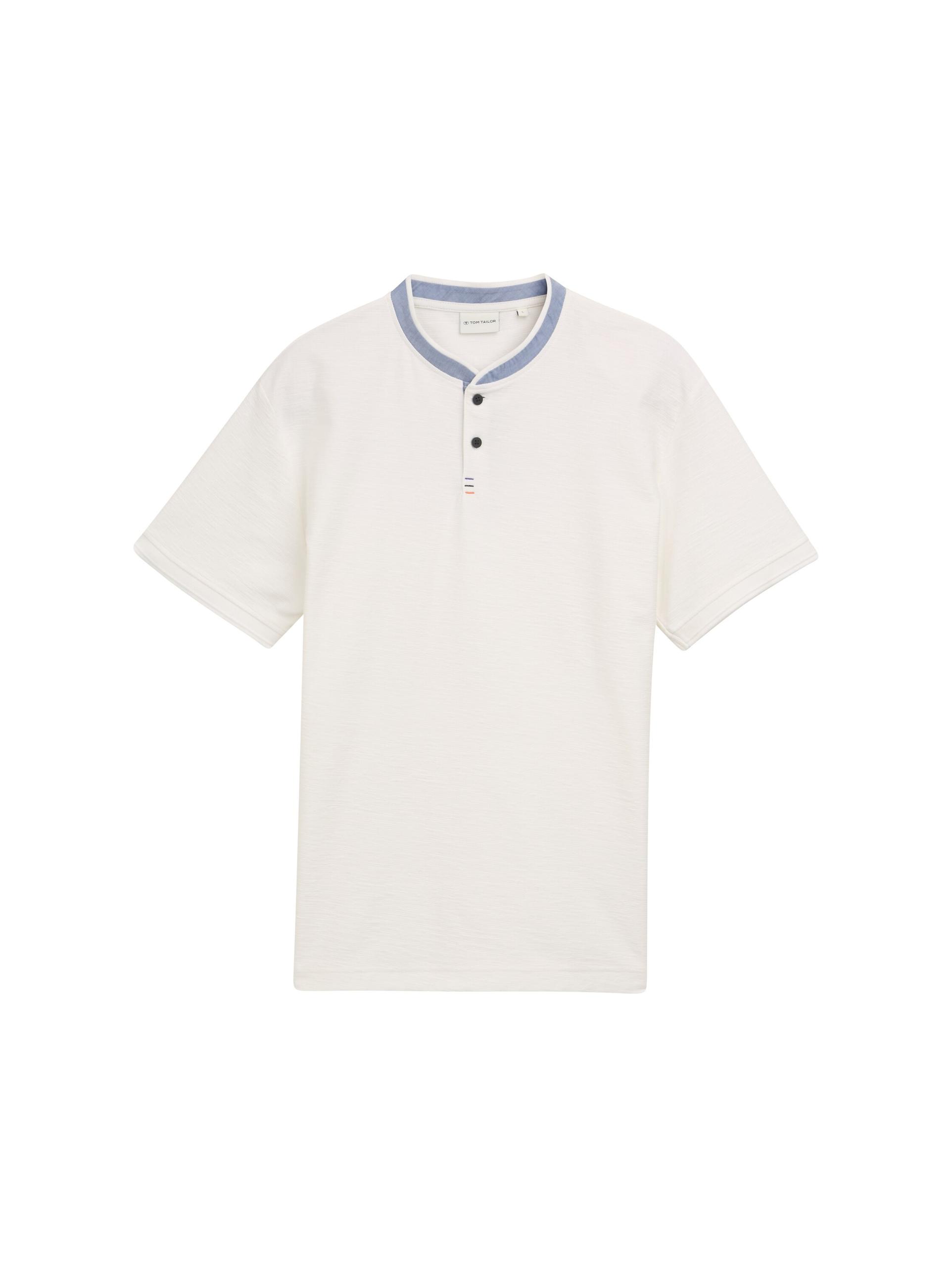 Poloshirt mit Stehkragen XL Regular Fit - Off White