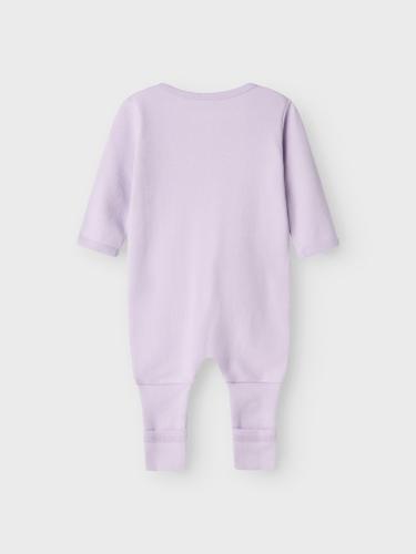 NBFNIGHTSUIT 2P ZIP FF PETIT FLOWER NOOS Violett 56