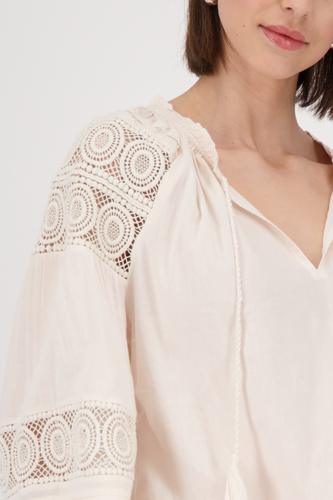 Bluse mit Spitzeneinsatz 36 - Seashell