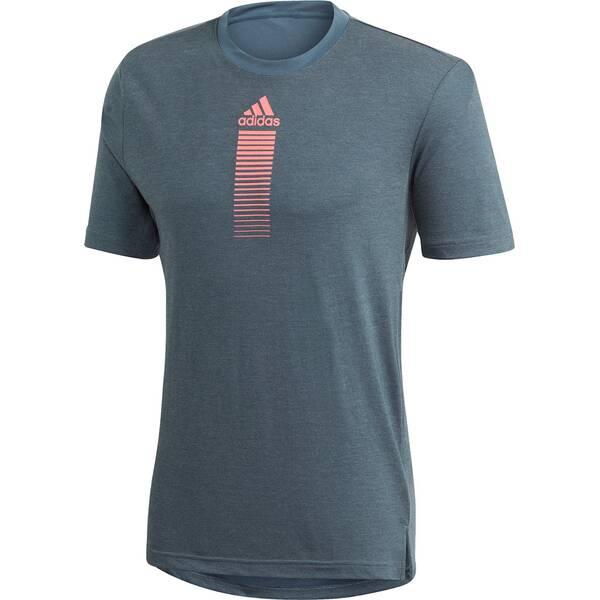 ADIDAS Herren Trainingsshirt "Activated Tech Tee" Kurzarm S in Blau