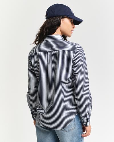 Regular Fit Popeline Bluse mit Streifen 36 - Classic Blue