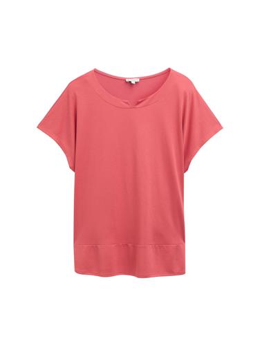 Plus Size - T-Shirt im Material-Mix 54 Regular Fit - Berry Red