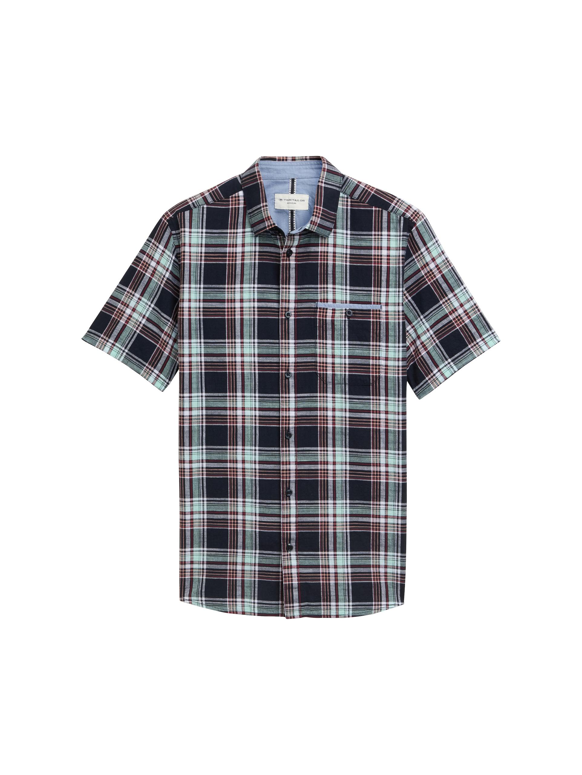Regular Fit Kurzarmhemd mit Karomuster XXL Regular Fit - Navy Multicol Check