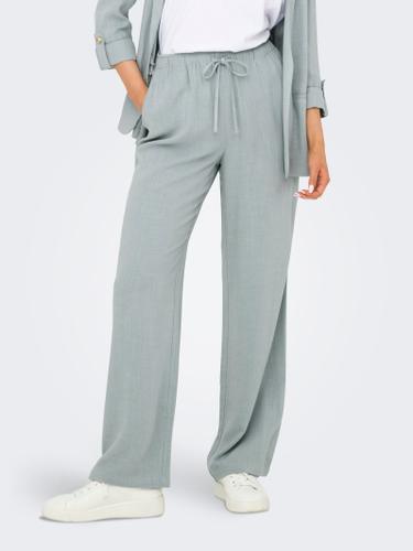 ONLSIESTA MW PULL-UP LINEN BL PNT NOOS M/32 Gerade geschnitten - Abyss