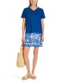 Luftiges T-Shirt mit Leinen 38 - Gentian