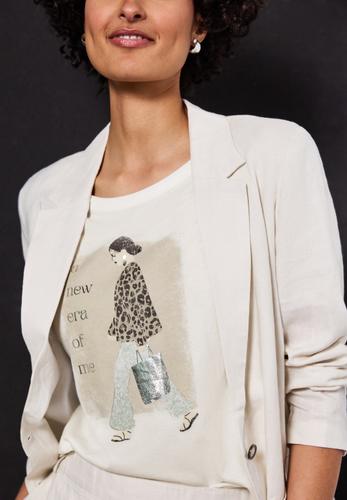 Softes Shirt mit Print Weiß 40