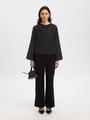 SLFMARION LS BOAT NECK TOP B 38 Normal geschnitten - Black